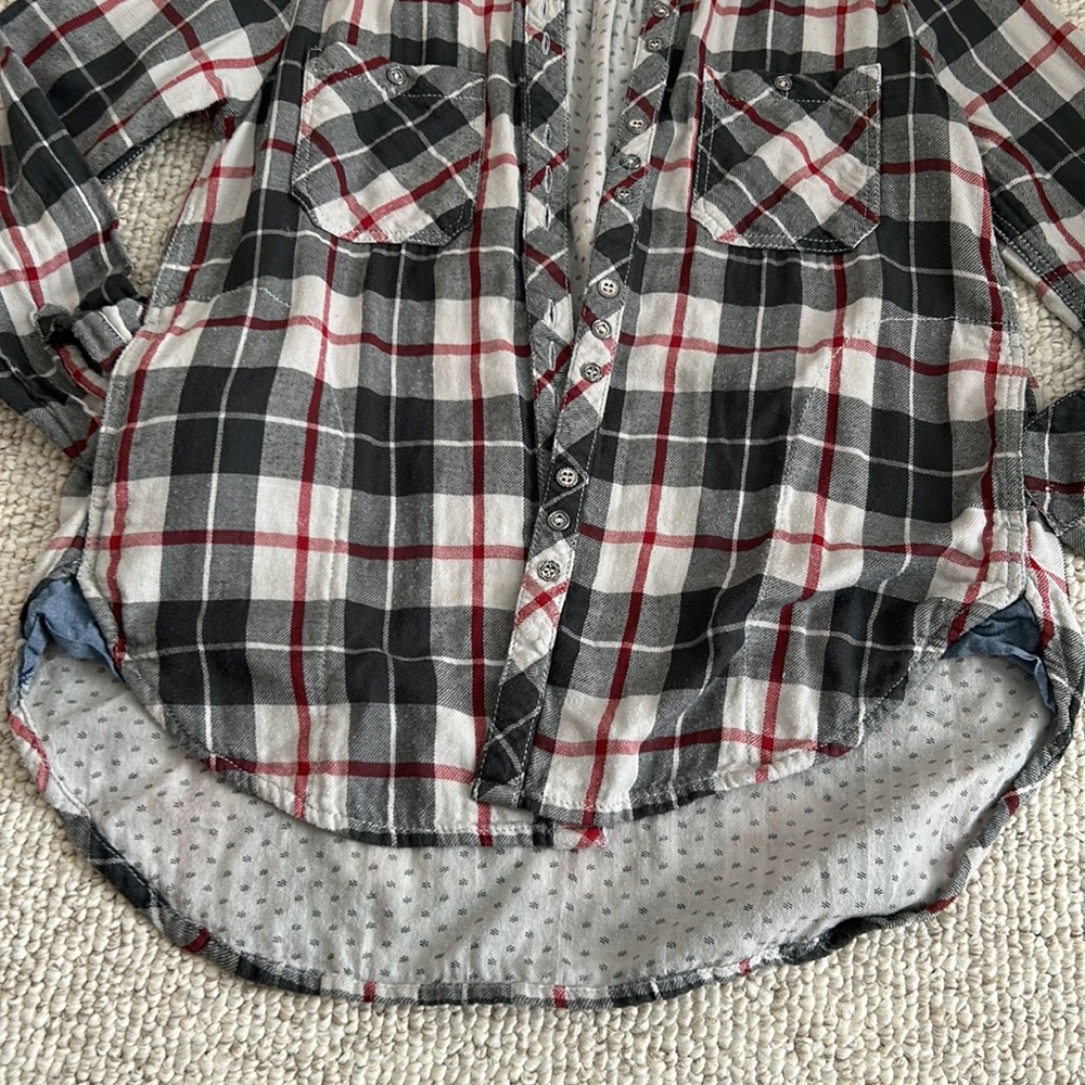 Dylan Plaid Button Down Shirt Jacket - image 4